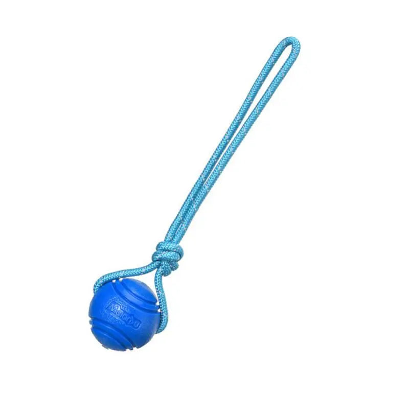 Reflektierender Hundeball mit Seil – Interaktives Spielzeug aus Gummi für große & kleine Hunde