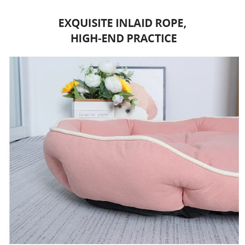 Hundebett mit erhöhtem Rand – orthopädisch, weich & waschbar