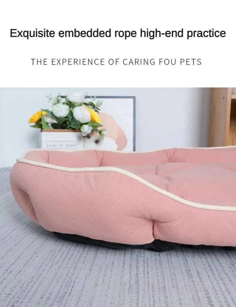 Hundebett mit erhöhtem Rand – orthopädisch, weich & waschbar