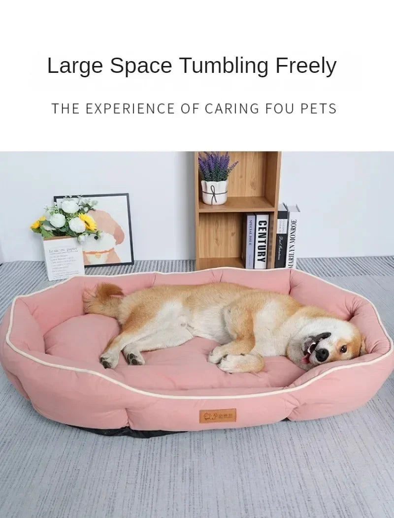 Hundebett mit erhöhtem Rand – orthopädisch, weich & waschbar