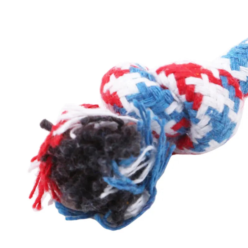 Robustes Kauspielzeug für Hunde – Bunte Baumwoll-Knotenspielzeuge zum Werfen & Ziehen