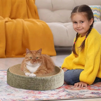 Ovales Katzenkratzbett – Kratzmatte & Loungesofa in einem