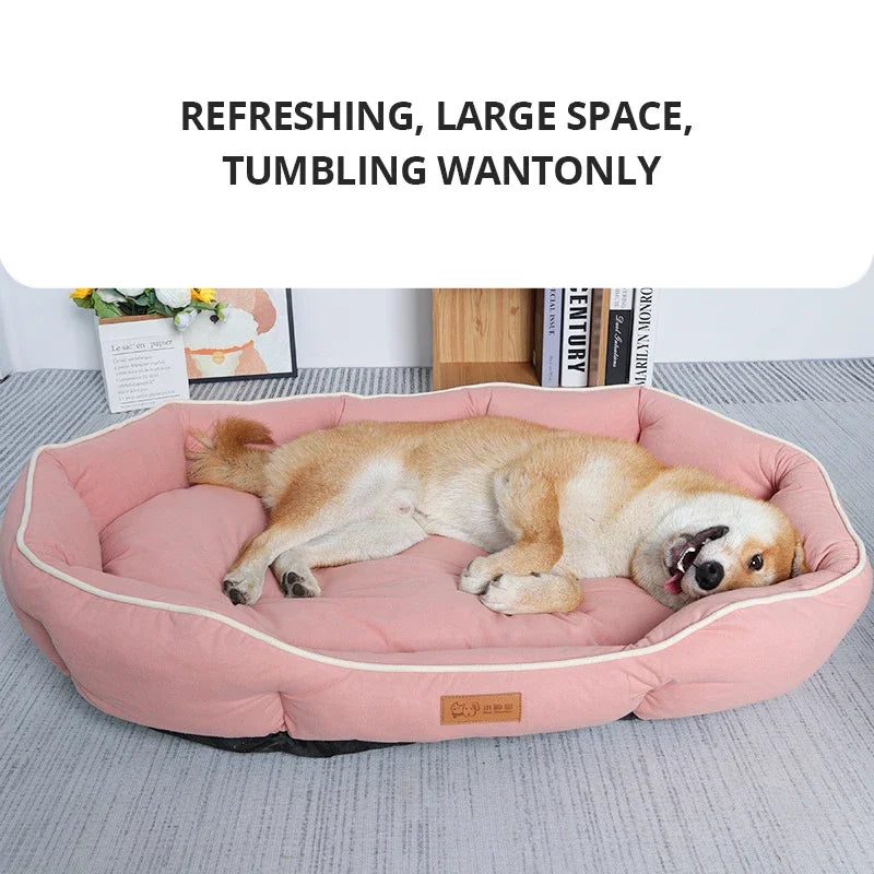 Hundebett mit erhöhtem Rand – orthopädisch, weich & waschbar