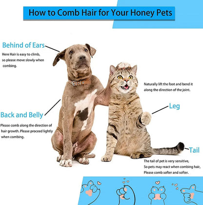 Selbstreinigende Haustierbürste – Komfortgriff & Massageeffekt für Hunde & Katzen