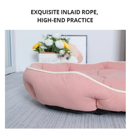 Hundebett mit erhöhtem Rand – orthopädisch, weich & waschbar