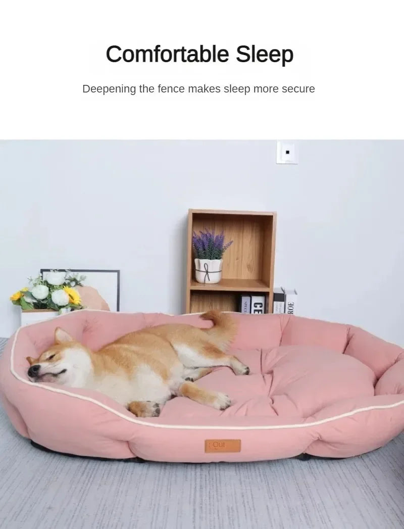 Hundebett mit erhöhtem Rand – orthopädisch, weich & waschbar