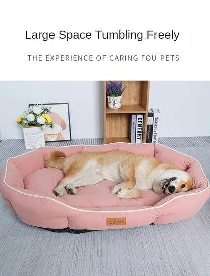 Hundebett mit erhöhtem Rand – orthopädisch, weich & waschbar