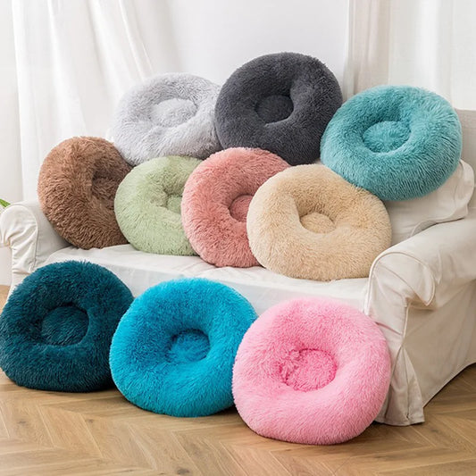 Donut Kuschelbett für Hunde & Katzen – Ultrabequem, rund & waschbar, für erholsamen Schlaf