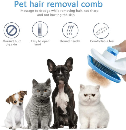 Selbstreinigende Haustierbürste – Komfortgriff & Massageeffekt für Hunde & Katzen