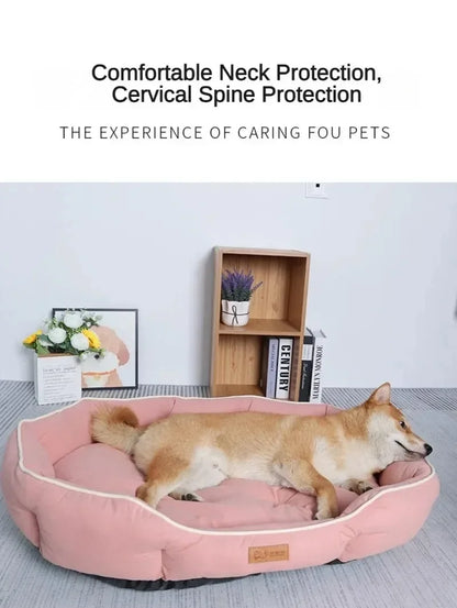 Hundebett mit erhöhtem Rand – orthopädisch, weich & waschbar