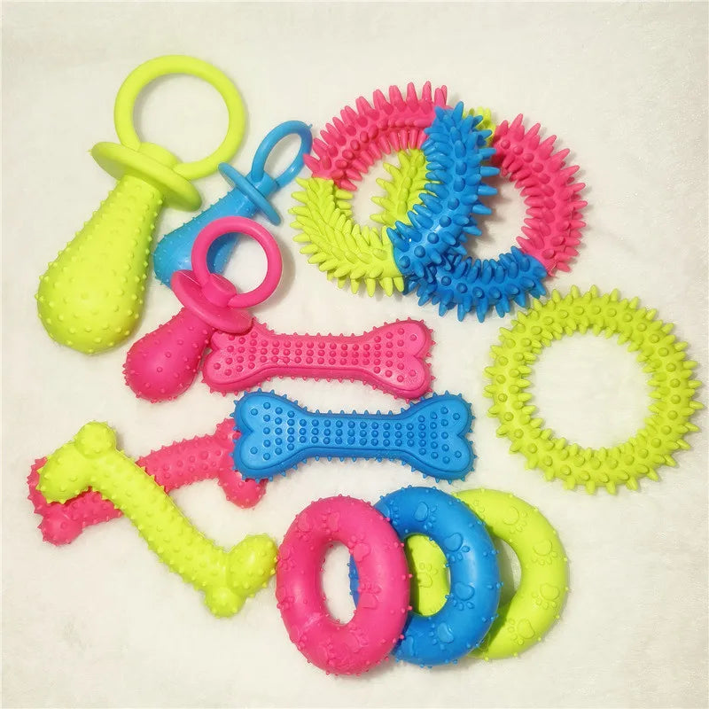 Kauspielzeug Set für Hunde – Gummi, robust & zahnpflegend