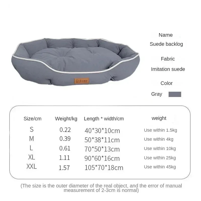 Hundebett mit erhöhtem Rand – orthopädisch, weich & waschbar
